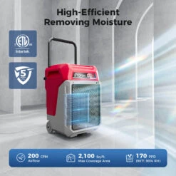 AlorAir Storm 80X | 170 Pint High Capacity Restoration Dehumidifier(Storm Elite Dehumidifier 125 Pint High Capacity Restoration Dehumidifier Copy) -Pure n Natural alorair storm 80x 170 pint high capacity restoration dehumidifier pure n natural systems 378016