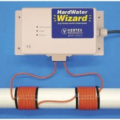 Vertex HardWaterWizard Commercial Electronic Water Conditioner And Softener - 4-inch Pipes - CW-4(Cw4 Hardwaterwizard Water Softener)