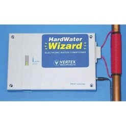 Vertex RW-10 | HardWaterWizard Electronic Water Softener For 1-inch Pipes(Rw10 Hardwaterwizard Electronic Water Softener)