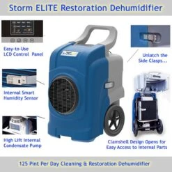 Storm ELITE Dehumidifier | 125 Pint High Capacity Restoration Dehumidifier(Storm Elite 125ppd Restoration Dehumidifier) 17 Storm ELITE Dehumidifier | 125 Pint High Capacity Restoration Dehumidifier(Storm Elite 125ppd Restoration Dehumidifier) -Pure n Natural storm elite dehumidifier 125 pint high capacity restoration dehumidifier pure n natural systems 359390